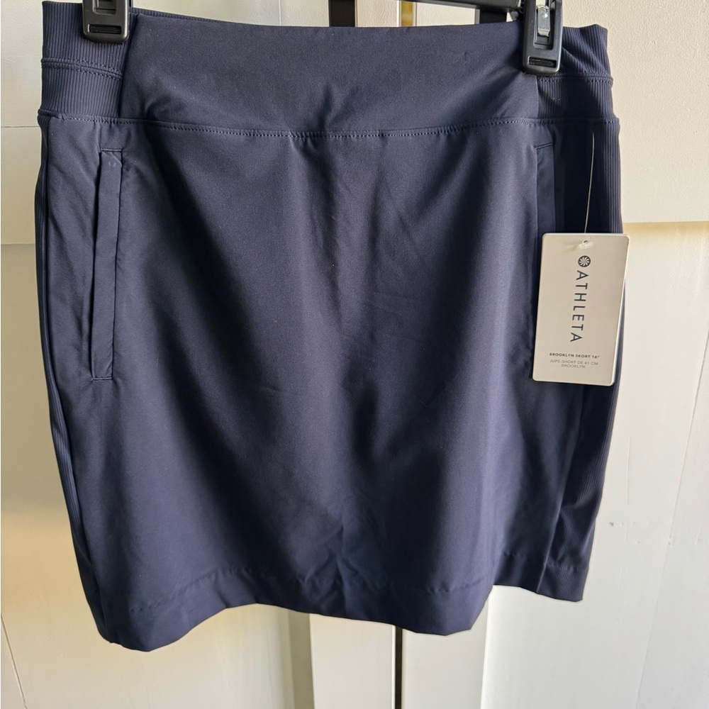 Athleta Navy Brooklyn Skort 16" Size 4 Tall
